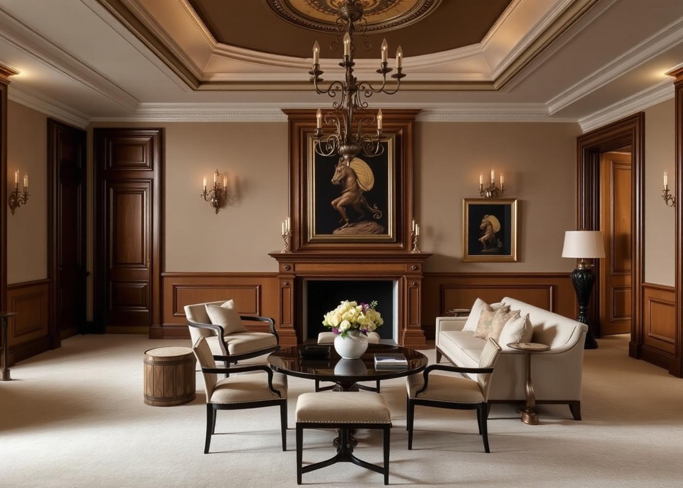 Restored elegant home interior